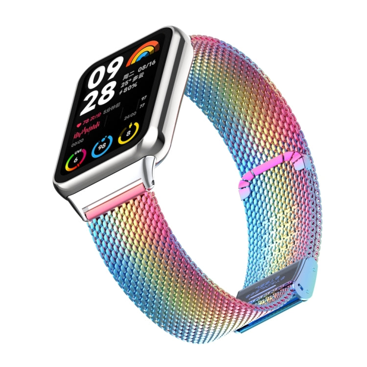 For Xiaomi Smart Band 9 Pro / 8 Pro 18mm Steel Mesh Buckle Metal Watch Band(Colorful) - free shipping - PMc TechLife - Order now!