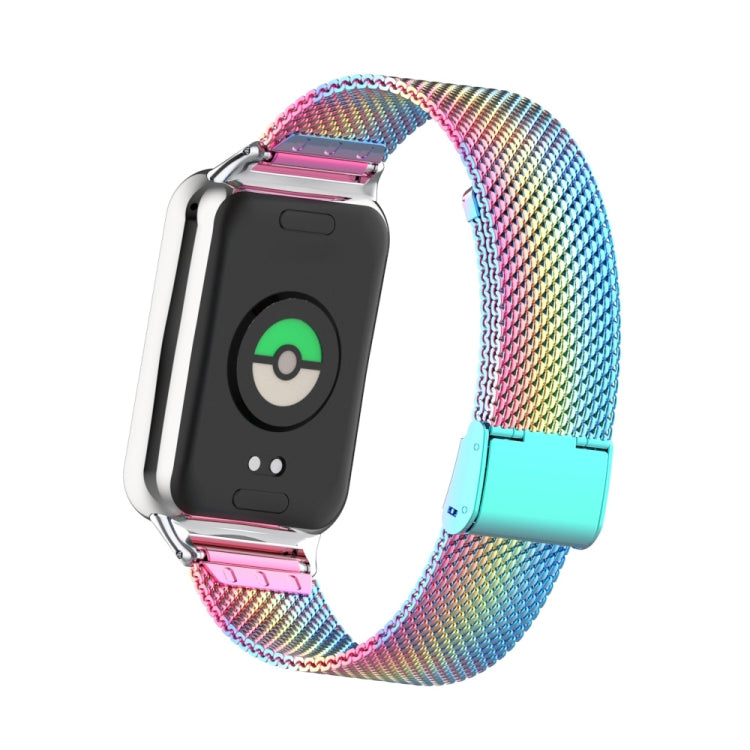 For Xiaomi Smart Band 9 Pro / 8 Pro 18mm Steel Mesh Buckle Metal Watch Band(Colorful) - free shipping - PMc TechLife - Order now!