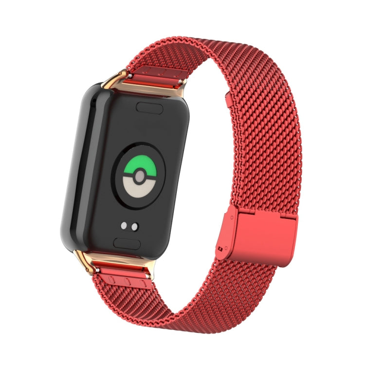 For Xiaomi Smart Band 9 Pro / 8 Pro 18mm Steel Mesh Buckle Metal Watch Band(Red) - free shipping - PMc TechLife - Order now!