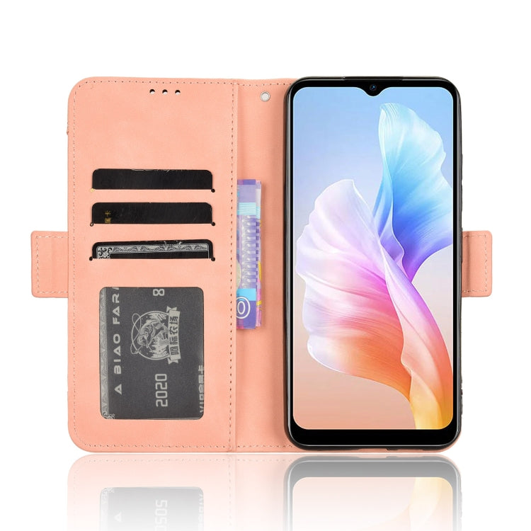 For Doogee X98 Skin Feel Calf Texture Card Slots Leather Phone Case(Pink) - Doogee Cases by PMC Jewellery | Online Shopping South Africa | PMC Jewellery | Buy Now Pay Later Mobicred