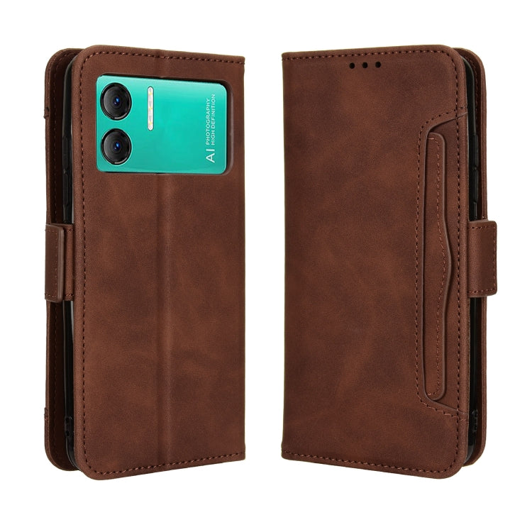 For Doogee X98 Skin Feel Calf Texture Card Slots Leather Phone Case(Brown) - Doogee Cases by PMC Jewellery | Online Shopping South Africa | PMC Jewellery | Buy Now Pay Later Mobicred