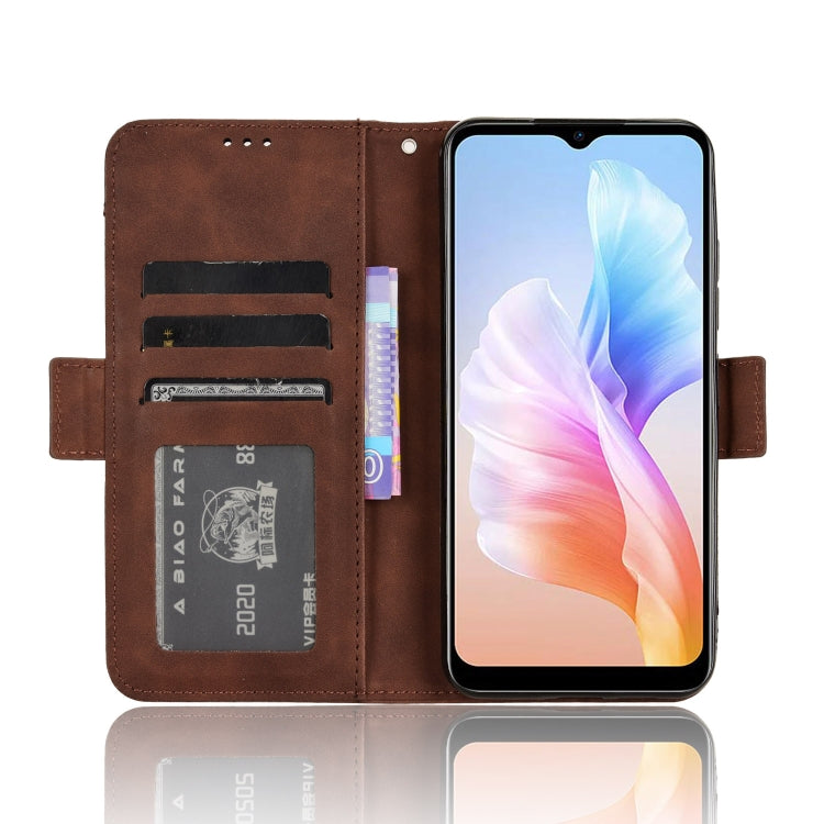 For Doogee X98 Skin Feel Calf Texture Card Slots Leather Phone Case(Brown) - Doogee Cases by PMC Jewellery | Online Shopping South Africa | PMC Jewellery | Buy Now Pay Later Mobicred