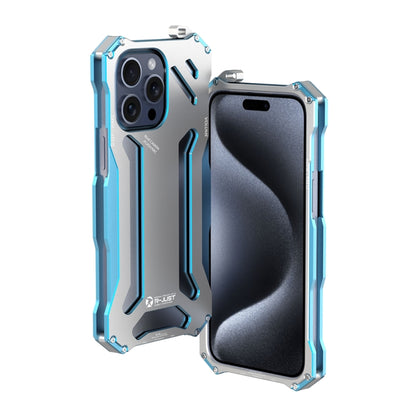 For iPhone 15 Pro Max R-JUST RJ17 Shockproof Armor Metal Phone Case(Blue) - iPhone 15 Pro Max Cases by R-JUST | Online Shopping South Africa | PMC Jewellery