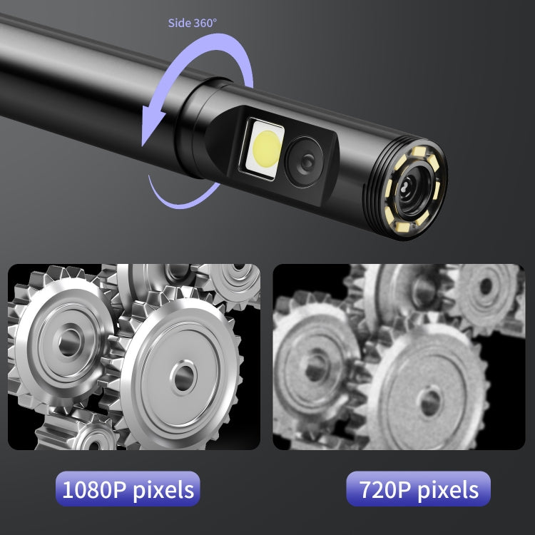 P120 Rotatable 8mm Dual Lenses Industrial Endoscope with Screen, 9mm Tail Pipe Diameter, Spec:5m Tube -  by PMC Jewellery | Online Shopping South Africa | PMC Jewellery | Buy Now Pay Later Mobicred