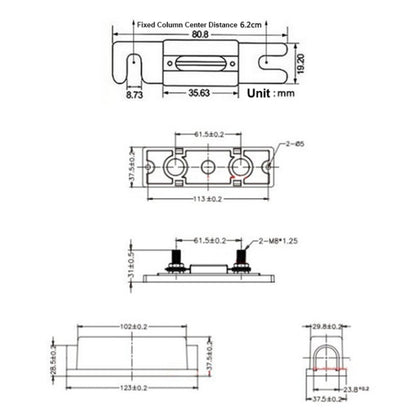 3 in 1 ANL Car Audio Modified Fuse Holder with 200A Fuse, Current:125A - Fuse by PMC Jewellery | Online Shopping South Africa | PMC Jewellery | Buy Now Pay Later Mobicred