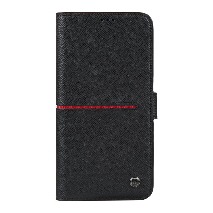 For iPhone 15 Pro Max GEBEI Top-grain Horizontal Flip Leather Phone Case(Black) - free shipping - PMC Jewellery - Order now!