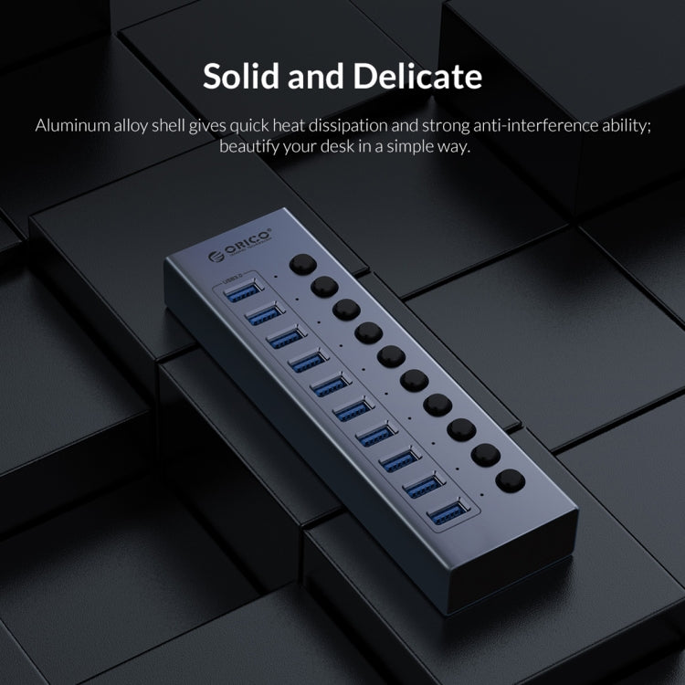ORICO BT2U3-16AB-GY-BP 16 Ports USB 3.0 HUB with Individual Switches(US Plug) - free shipping - PMC Jewellery - Order now!