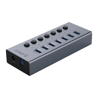 ORICO BT2U3-7AB-GY-BP 7 Ports USB 3.0 HUB with Individual Switches(AU Plug) - USB 3.0 HUB by ORICO | Online Shopping South Africa | PMC Jewellery | Buy Now Pay Later Mobicred