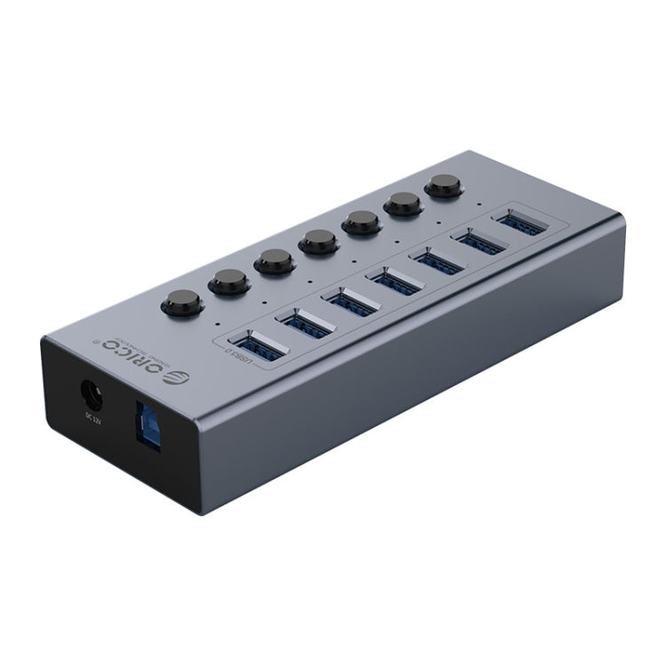ORICO BT2U3-7AB-GY-BP 7 Ports USB 3.0 HUB with Individual Switches(EU Plug) - free shipping - PMC Jewellery - Order now!