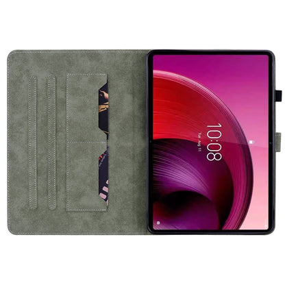 For Lenovo Tab M11/Xiaoxin Pad 11 2024 Tiger Pattern Flip Leather Tablet Case(Grey) - Lenovo by PMC Jewellery | Online Shopping South Africa | PMC Jewellery | Buy Now Pay Later Mobicred