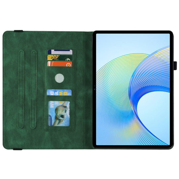 For Honor Pad X8 Pro/X9 Butterfly Flower Embossed Leather Tablet Case(Green) - Honor by PMC TechLife | Online Shopping South Africa | PMC TechLife | Buy Now Pay Later Mobicred
