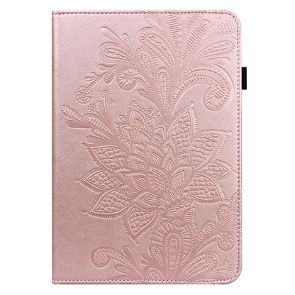 For Samsung Galaxy Tab S9 Lace Flower Embossing Pattern PU Tablet Case(Gold) - Galaxy Tab S9 Cases by PMC Jewellery | Online Shopping South Africa | PMC Jewellery | Buy Now Pay Later Mobicred