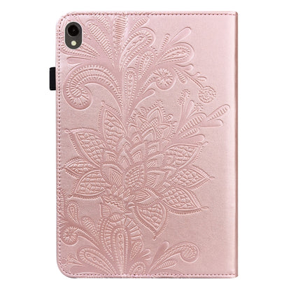 For Samsung Galaxy Tab S9 Lace Flower Embossing Pattern PU Tablet Case(Gold) - Galaxy Tab S9 Cases by PMC Jewellery | Online Shopping South Africa | PMC Jewellery | Buy Now Pay Later Mobicred