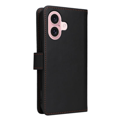 For iPhone 16 BETOPNICE BN-005 2 in 1 Detachable Imitate Genuine Leather Phone Case(Black) - iPhone 16 Cases by BETOPNICE | Online Shopping South Africa | PMC Jewellery | Buy Now Pay Later Mobicred