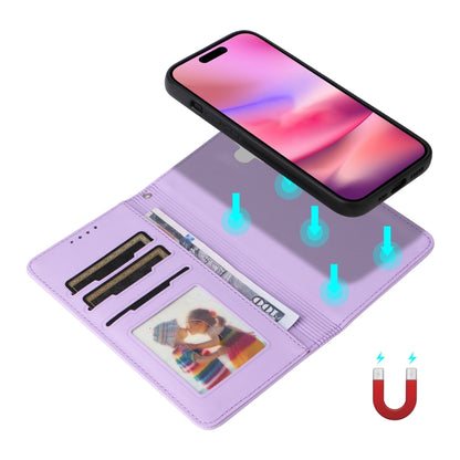 For iPhone 16 Plus BETOPNICE BN-005 2 in 1 Detachable Imitate Genuine Leather Phone Case(Light Purple) - iPhone 16 Plus Cases by BETOPNICE | Online Shopping South Africa | PMC Jewellery | Buy Now Pay Later Mobicred