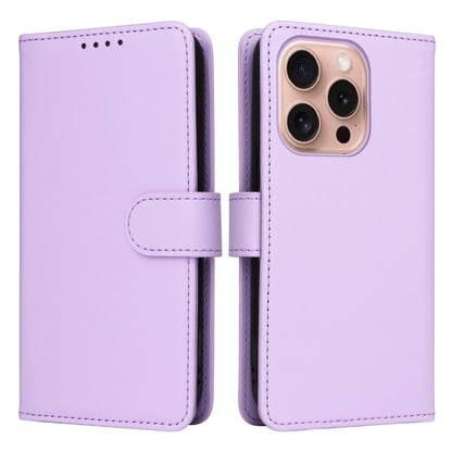 For iPhone 16 Pro Max BETOPNICE BN-005 2 in 1 Detachable Imitate Genuine Leather Phone Case(Light Purple) - iPhone 16 Pro Max Cases by BETOPNICE | Online Shopping South Africa | PMC Jewellery | Buy Now Pay Later Mobicred