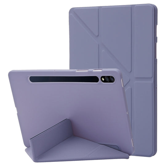 For Samsung Galaxy Tab S10+ / S9+ Deformation Silicone Leather Tablet Case(Lavender) - Galaxy Tab S9+ Cases by PMC Jewellery | Online Shopping South Africa | PMC Jewellery | Buy Now Pay Later Mobicred