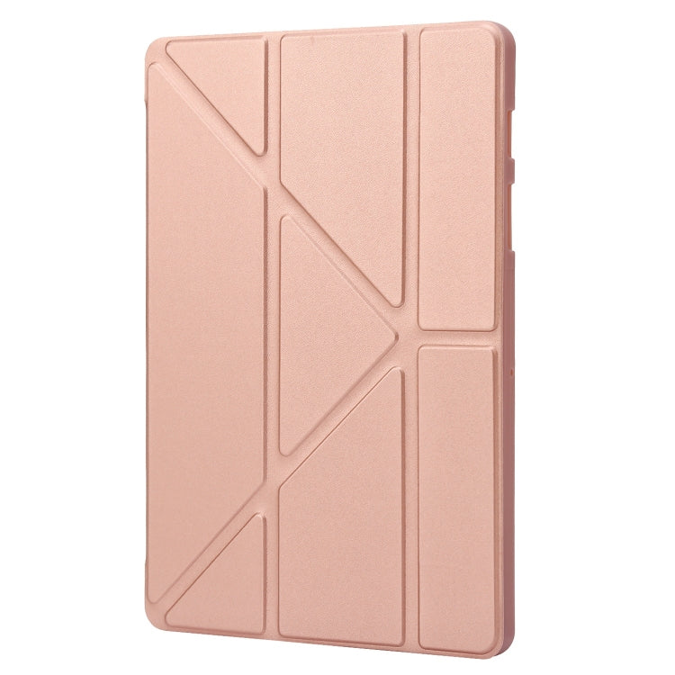 For Samsung Galaxy Tab S10+ / S9+ Deformation Silicone Leather Tablet Case(Rose Gold) - Galaxy Tab S9+ Cases by PMC Jewellery | Online Shopping South Africa | PMC Jewellery | Buy Now Pay Later Mobicred