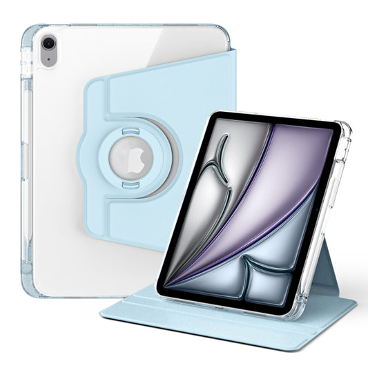 For iPad Air 11 2024 360 Rotation Detachable Clear Acrylic Leather Tablet Case(Ice Blue) - iPad Air 11 2024 Cases by PMC Jewellery | Online Shopping South Africa | PMC Jewellery | Buy Now Pay Later Mobicred