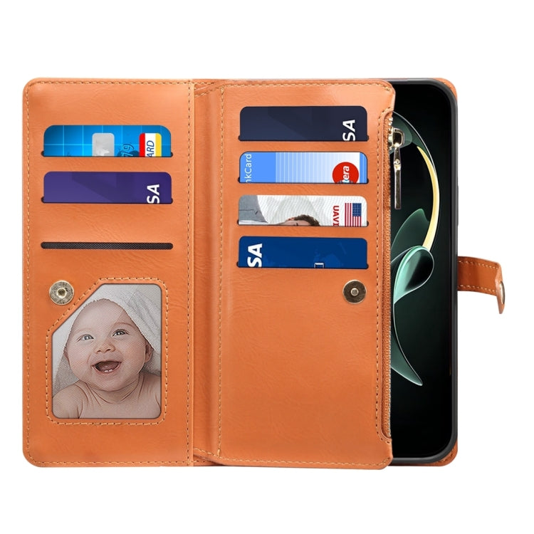 For Motorola Moto G24 Power ESEBLE Star Series Lanyard Zipper Wallet RFID Leather Case(Brown) - Motorola Cases by ESEBLE | Online Shopping South Africa | PMC TechLife | Buy Now Pay Later Mobicred