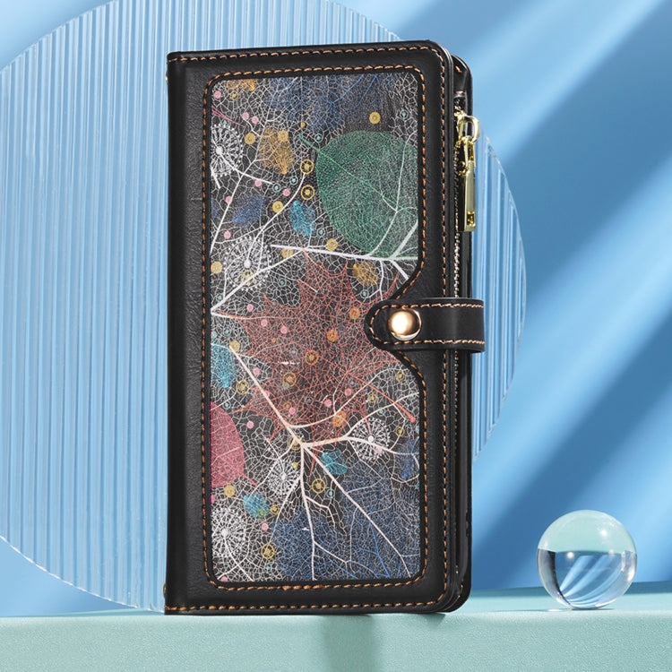 For Motorola Moto G24 Power ESEBLE Star Series Lanyard Zipper Wallet RFID Leather Case(Black) - Motorola Cases by ESEBLE | Online Shopping South Africa | PMC TechLife | Buy Now Pay Later Mobicred