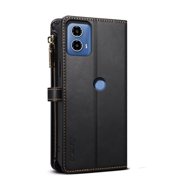 For Motorola Moto G24 Power ESEBLE Star Series Lanyard Zipper Wallet RFID Leather Case(Black) - Motorola Cases by ESEBLE | Online Shopping South Africa | PMC TechLife | Buy Now Pay Later Mobicred