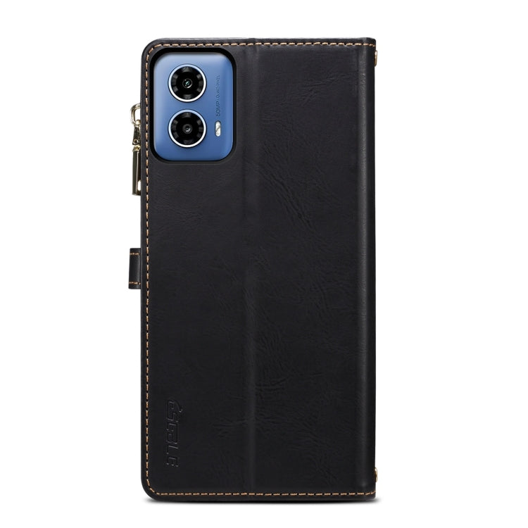 For Motorola Moto G85 ESEBLE Star Series Lanyard Zipper Wallet RFID Leather Case(Black) - Motorola Cases by ESEBLE | Online Shopping South Africa | PMC TechLife | Buy Now Pay Later Mobicred