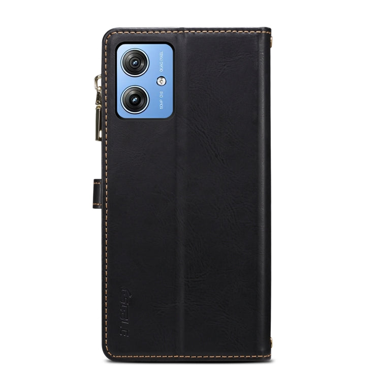 For Motorola Moto G54 Power 5G ESEBLE Star Series Lanyard Zipper Wallet RFID Leather Case(Black) - Motorola Cases by ESEBLE | Online Shopping South Africa | PMC TechLife | Buy Now Pay Later Mobicred