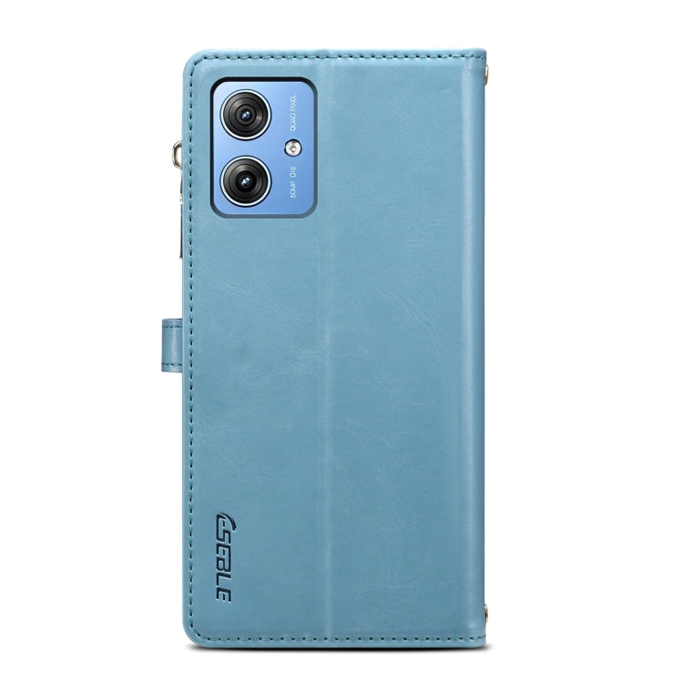For Motorola Moto G64 5G Global ESEBLE Star Series Lanyard Zipper Wallet RFID Leather Case(Blue) - Motorola Cases by ESEBLE | Online Shopping South Africa | PMC TechLife | Buy Now Pay Later Mobicred
