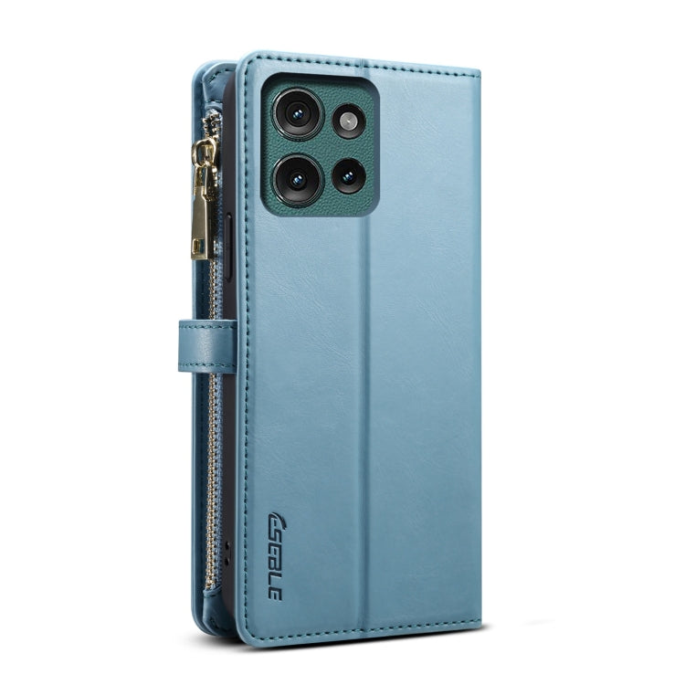 For Motorola Moto G75 5G ESEBLE Star Series Lanyard Zipper Wallet RFID Leather Case(Blue) - Motorola Cases by ESEBLE | Online Shopping South Africa | PMC TechLife | Buy Now Pay Later Mobicred