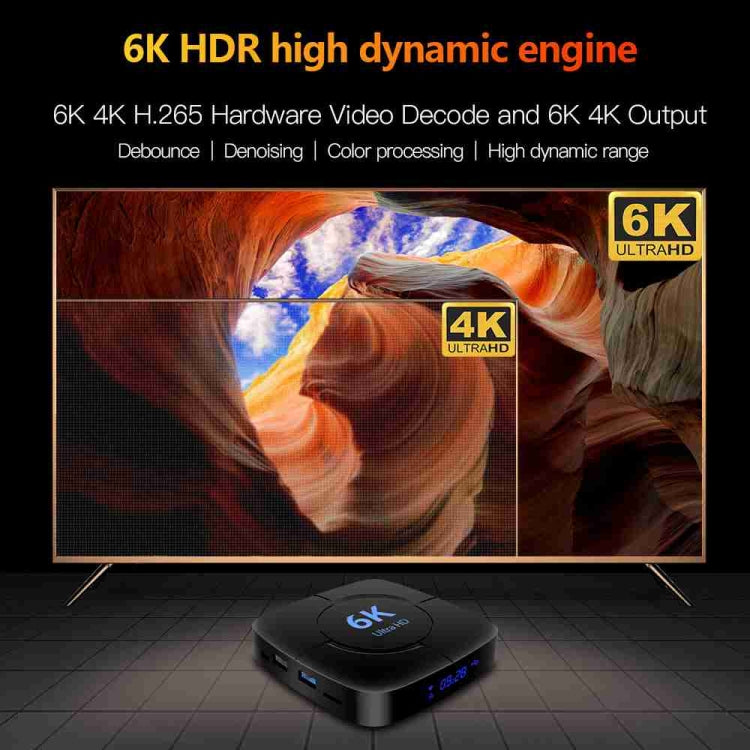 6K Ultra HD Android 12.0 Smart TV Box with Remote Control, 4GB+32GB, Allwinner H616 1.5GHZ Quad-Core(AU Plug) - Others by PMC TechLife | Online Shopping South Africa | PMC TechLife | Buy Now Pay Later Mobicred