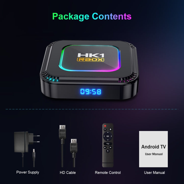 HK1 RBOX K8 8K Android 13.0 Smart TV Box with Remote Control, 4GB+128GB, RK3528 Quad-Core(US Plug) - Others by PMC TechLife | Online Shopping South Africa | PMC TechLife | Buy Now Pay Later Mobicred