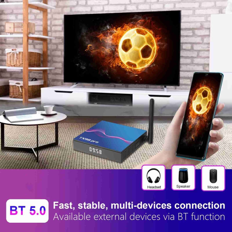 TX98 Pro 4K Ultra HD Android 12.0 Smart TV Box with Remote Control, 4GB+64GB, Allwinner H618 Quad-Core(UK Plug) - Others by PMC Jewellery | Online Shopping South Africa | PMC Jewellery | Buy Now Pay Later Mobicred