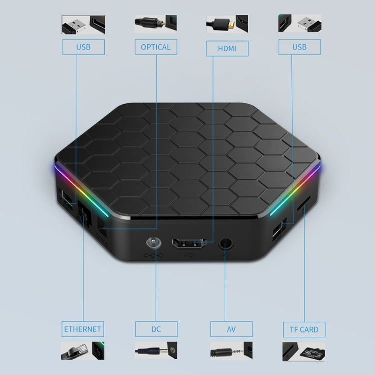 T95Z Plus 8K WiFi6 Android 12.0 Smart TV Box with Remote Control, 4GB+32GB, Allwinner H618 Quad-Core(US Plug) - Others by PMC TechLife | Online Shopping South Africa | PMC TechLife | Buy Now Pay Later Mobicred