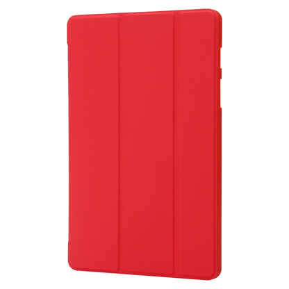 For Samsung Galaxy Tab S9 3-Fold Holder Silicone Leather Tablet Case(Red) - Galaxy Tab S9 Cases by PMC Jewellery | Online Shopping South Africa | PMC Jewellery | Buy Now Pay Later Mobicred