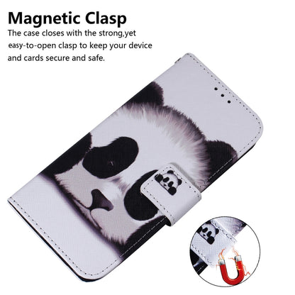 For Motorola Moto G Power 5G 2024 Coloured Drawing Flip Leather Phone Case(Panda) - Motorola Cases by PMC Jewellery | Online Shopping South Africa | PMC Jewellery | Buy Now Pay Later Mobicred