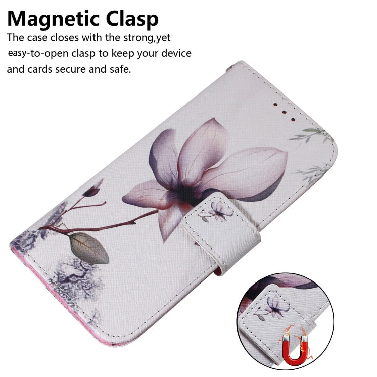 For Motorola Moto G Power 5G 2024 Coloured Drawing Flip Leather Phone Case(Magnolia) - Motorola Cases by PMC Jewellery | Online Shopping South Africa | PMC Jewellery | Buy Now Pay Later Mobicred