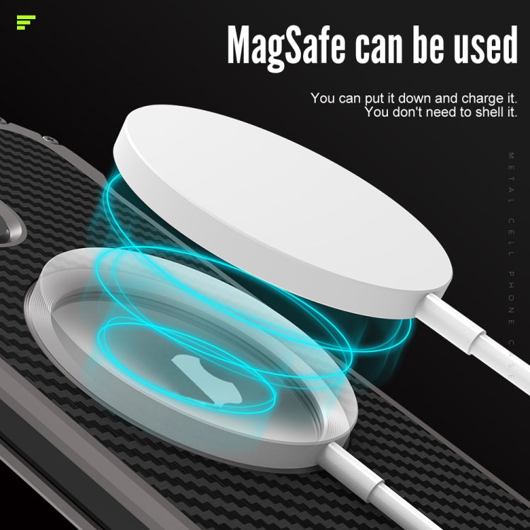 For iPhone 16 Pro Max R-JUST RJ51 Hollow MagSafe Magnetic Metal Phone Case(Space Grey) - free shipping - PMC Jewellery - Order now!