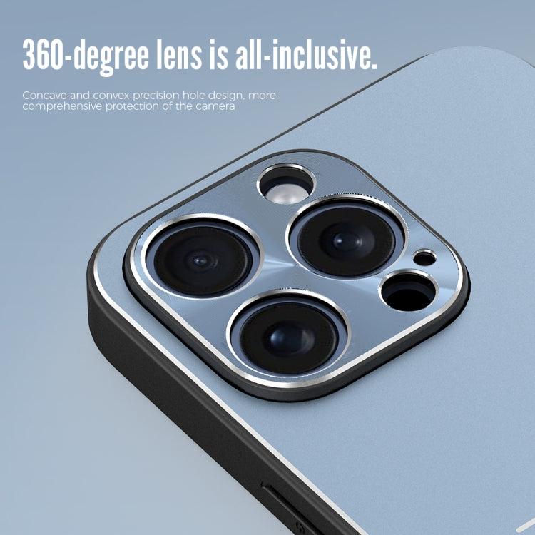 For iPhone 15 Pro R-JUST RJ52 3-Line Style Metal TPU Shockproof Phone Case(Silver) - free shipping - PMC TechLife - Order now!