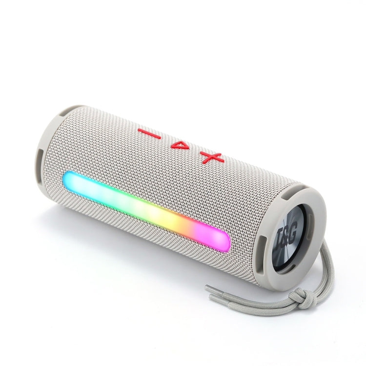 T&G TG374 Portable 3D Stereo Bluetooth Speaker Subwoofer Support FM / TF Card / RGB Light(Grey) - Desktop Speaker by T&G | Online Shopping South Africa | PMC Jewellery | Buy Now Pay Later Mobicred