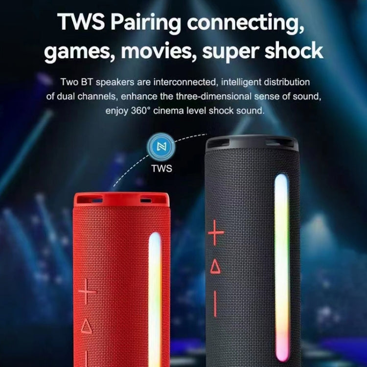 T&G TG374 Portable 3D Stereo Bluetooth Speaker Subwoofer Support FM / TF Card / RGB Light(Green) - free shipping - PMC Jewellery - Order now!