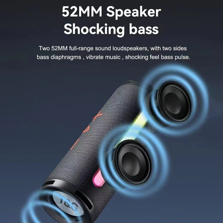 T&G TG374 Portable 3D Stereo Bluetooth Speaker Subwoofer Support FM / TF Card / RGB Light(Green) - free shipping - PMC Jewellery - Order now!