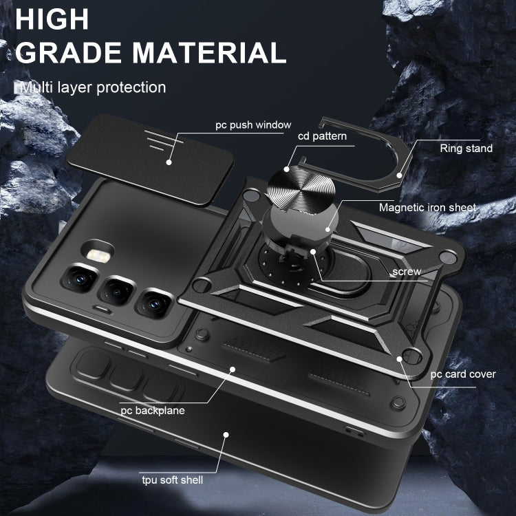 For Infinix Hot 50 Pro 4G Sliding Camera Cover Design TPU+PC Phone Case(Red) - free shipping - PMC TechLife - Order now!