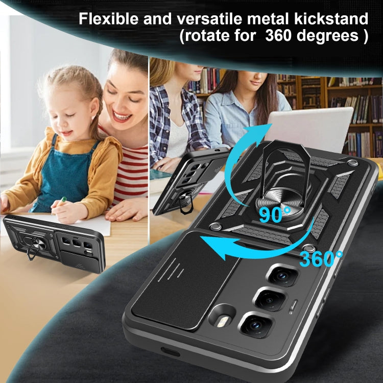 For Infinix Hot 50 Pro 4G Sliding Camera Cover Design TPU+PC Phone Case(Green) - free shipping - PMC TechLife - Order now!