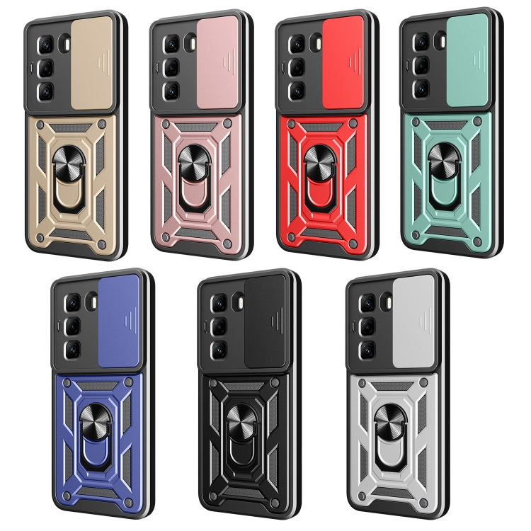 For Infinix Hot 50 Pro 4G Sliding Camera Cover Design TPU+PC Phone Case(Silver) - free shipping - PMC TechLife - Order now!