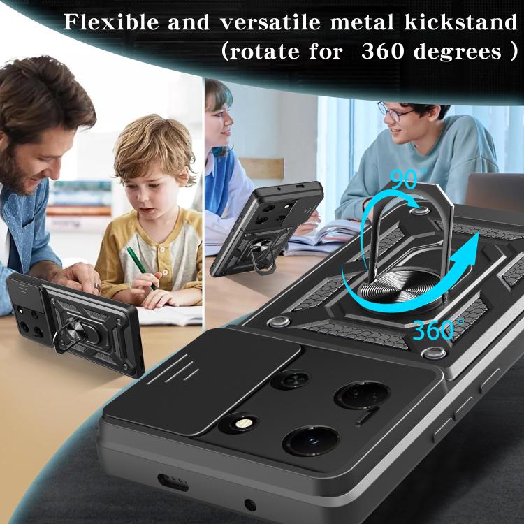 For Infinix Note 30 5G Sliding Camera Cover Design TPU+PC Phone Case(Silver) - free shipping - PMC TechLife - Order now!