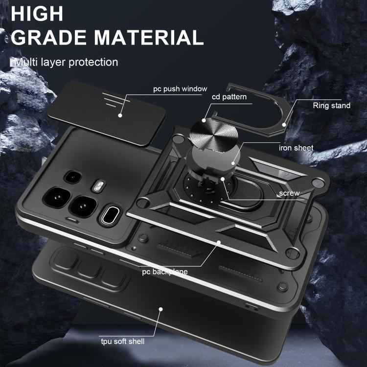 For Infinix Note 50s Sliding Camera Cover Design TPU+PC Phone Case(Rose Gold) - free shipping - PMC TechLife - Order now!