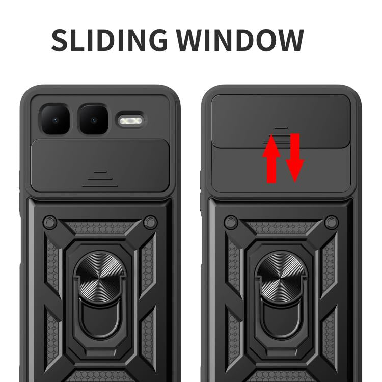 For Infinix Smart 10 Plus 4G Sliding Camera Cover Design TPU+PC Phone Case(Black) - free shipping - PMC TechLife - Order now!