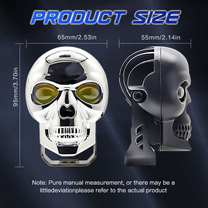 26W 3000LM Car Motorcycle IP68 Waterproof Skull Style Spotlight(Silver) - Headlights by PMC Jewellery | Online Shopping South Africa | PMC Jewellery | Buy Now Pay Later Mobicred