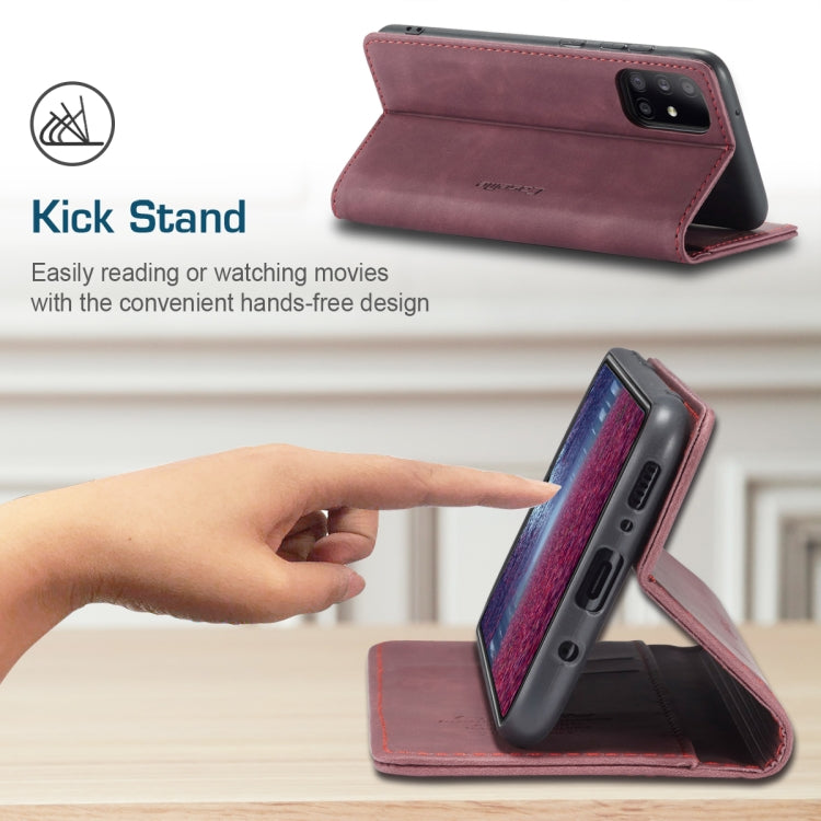 For Samsung Galaxy A31 CaseMe-013 Multifunctional Retro Frosted Horizontal Flip Leather Case with Card Slot & Holder & Wallet(Wine Red) - Galaxy Phone Cases by CaseMe | Online Shopping South Africa | PMC Jewellery | Buy Now Pay Later Mobicred